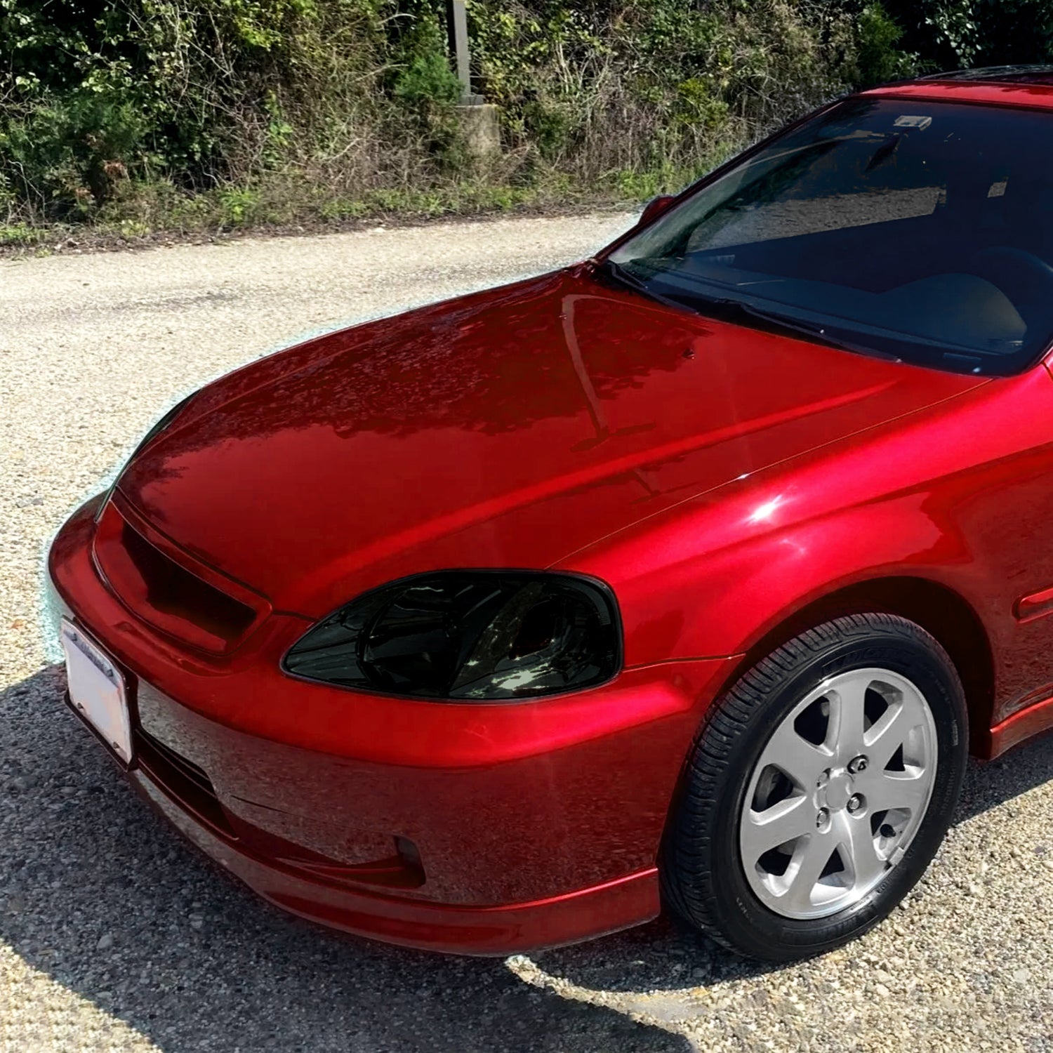 1999-2000 Honda Civic Factory Style Crystal Headlights Chrome/Smoke Lens