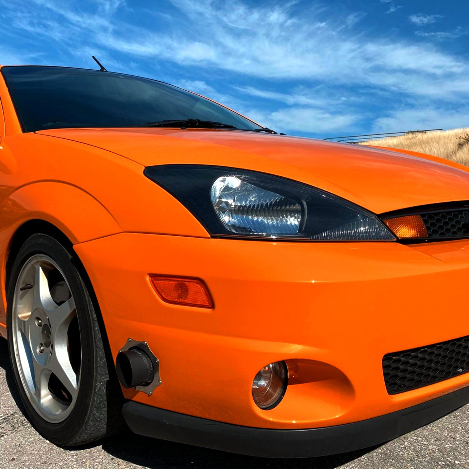 2000-2004 Ford Focus Factory Style Crystal Headlights Matte Black/Clear Lens