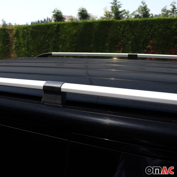 Roof Rack Side Rails for RAM ProMaster City 2015-2022 L2 Long Alu Silver 2x