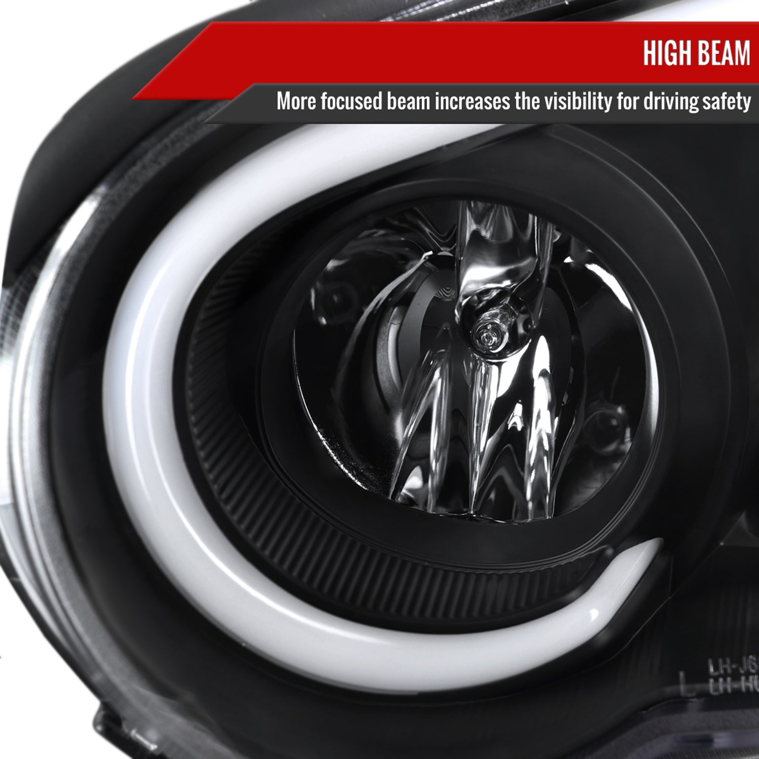 2004-2005 Subaru Impreza WRX/STI Outback Projector Headlights LED Bar Black