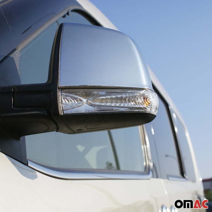 Side Mirror Cover Caps Fits for RAM ProMaster City 2015-2022 Chrome Silver Gloss