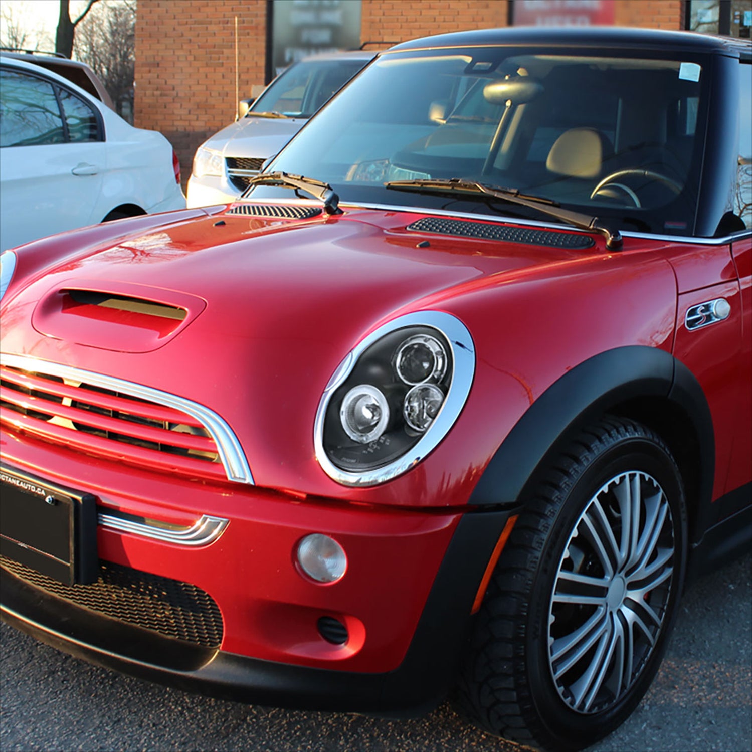 2002-2008 Mini Cooper R50 R53 R52 Single Halo Projector Headlights Matt Black