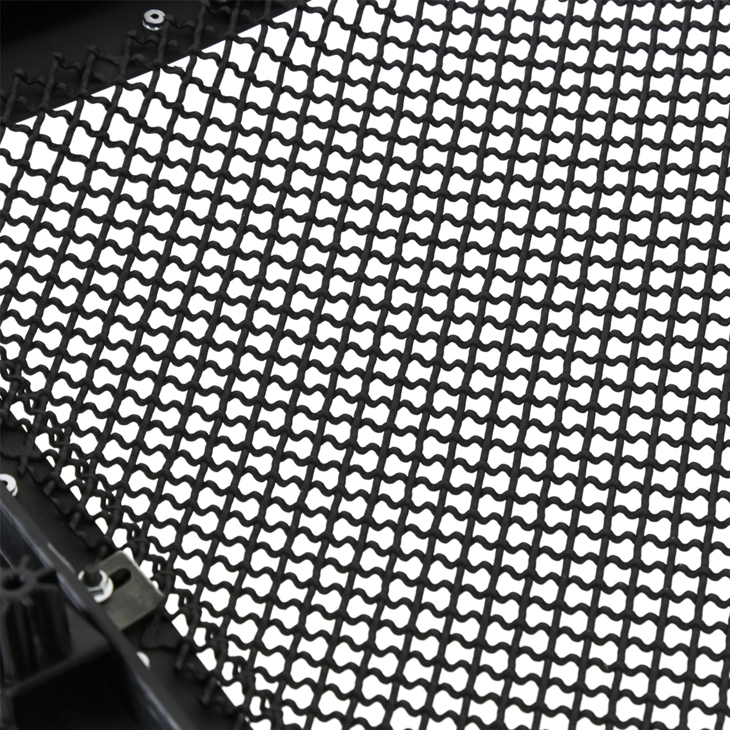 2009-2014 Ford F-150 Glossy Black ABS Rivet Style Grille w/ S.Steel Mesh