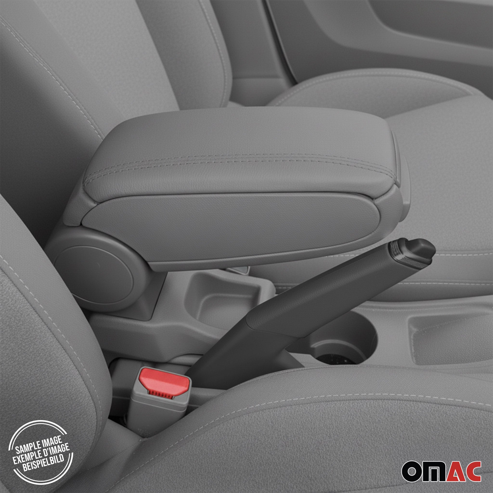 2011-2017 Nissan Juke Gray Center Console Armrest Plastic PU Leather 1Pc