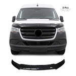 2019-2026 Mercedes Sprinter W907 910 Front Bug Shield Hood Deflector 3Pcs