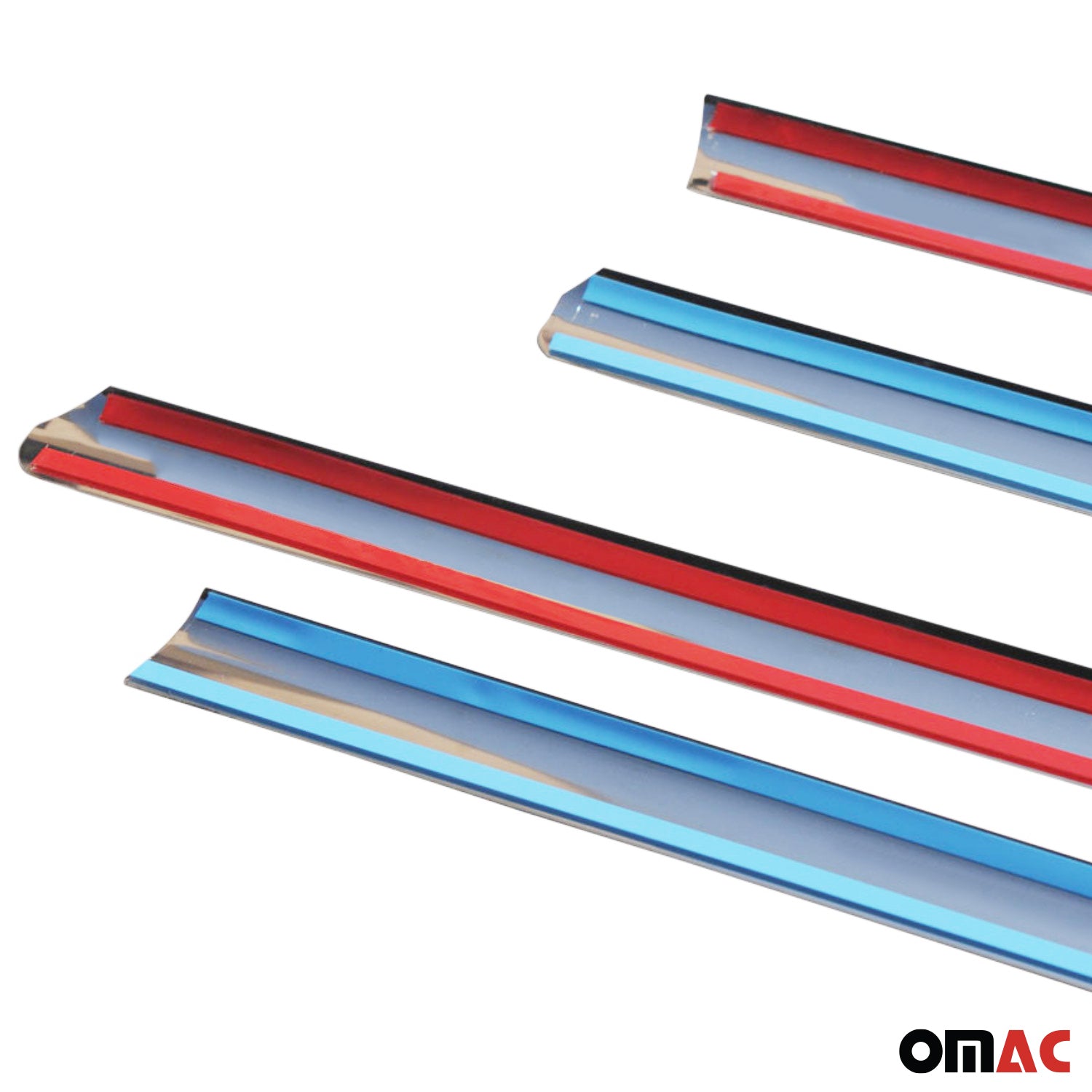 2005-2011 Mercedes M Class W164 Window Molding Trim Streamer S. Steel 4x