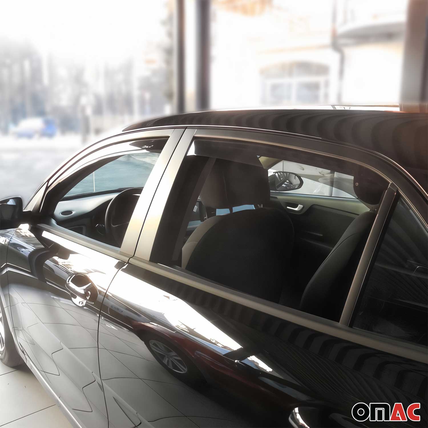 2018-2023 Kia Rio Hatchback Window Visor Vent Rain Deflector 4Pcs Smoke