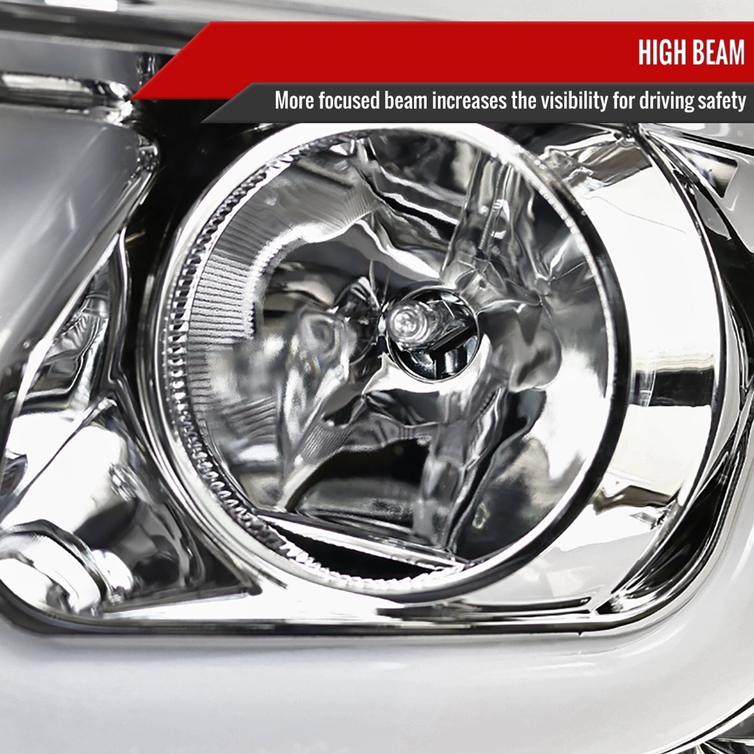 2015-2020 GMC Yukon/Yukon XL LED U-Bar Projector Headlights Chrome/Clear Lens