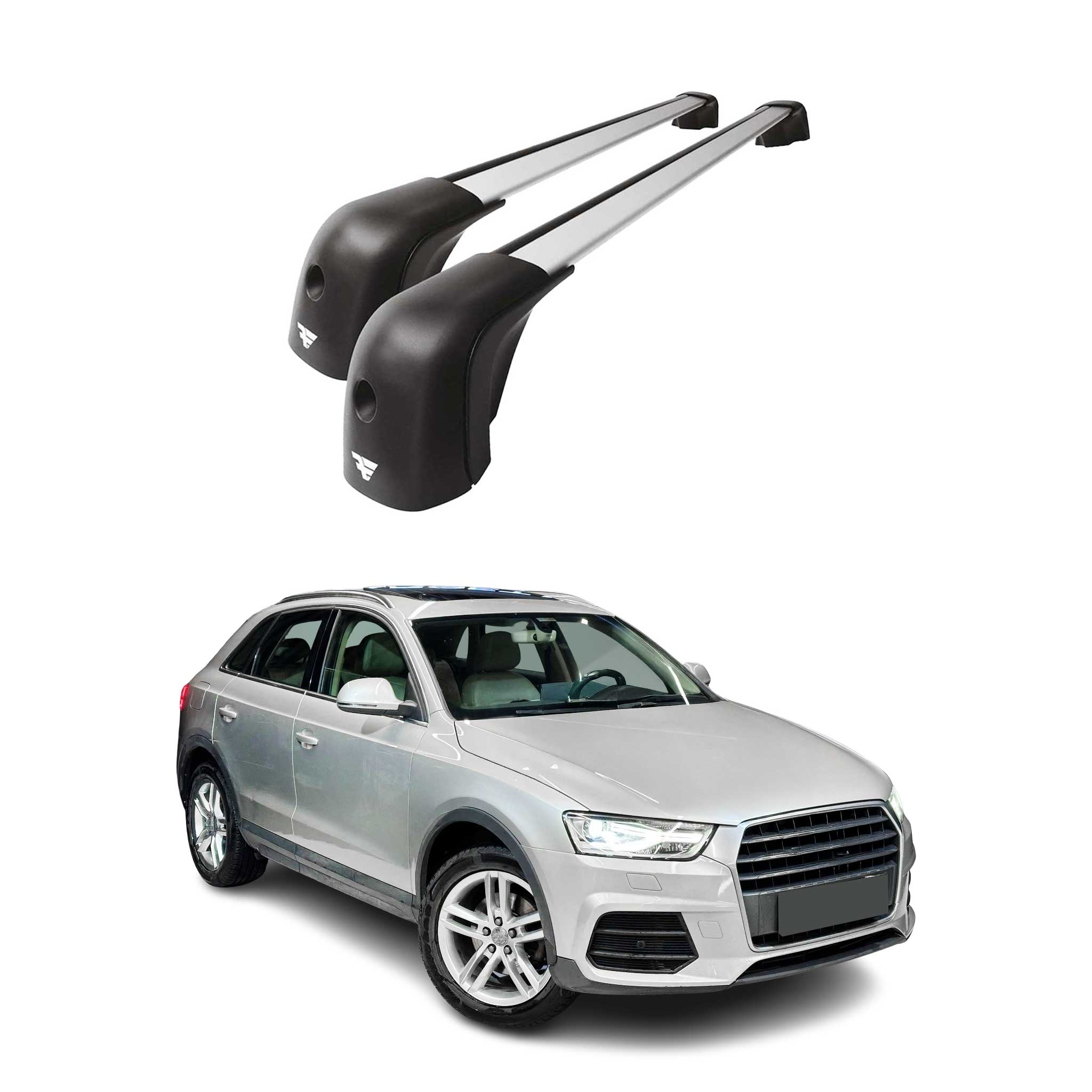 2015-2025 Audi Q3 Roof Racks Cross Bars Silver