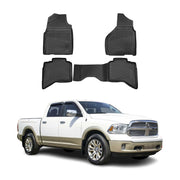 2012-2018 Dodge Ram Quad Cab Floor Mats Liners Full Set All Weather Black
