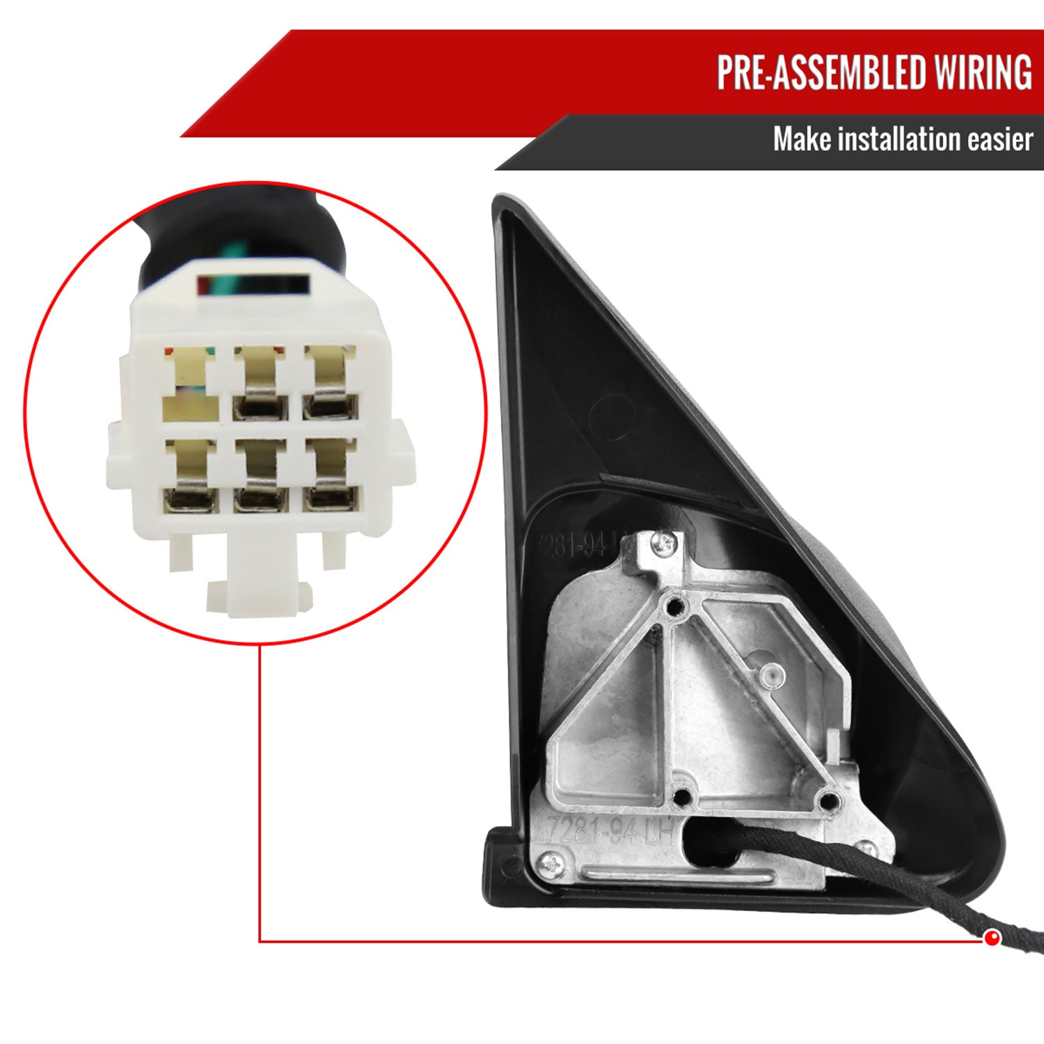 1998-2001 Dodge RAM 1500 2500 3500 Black Heated Towing Mirrors & Turn Signal