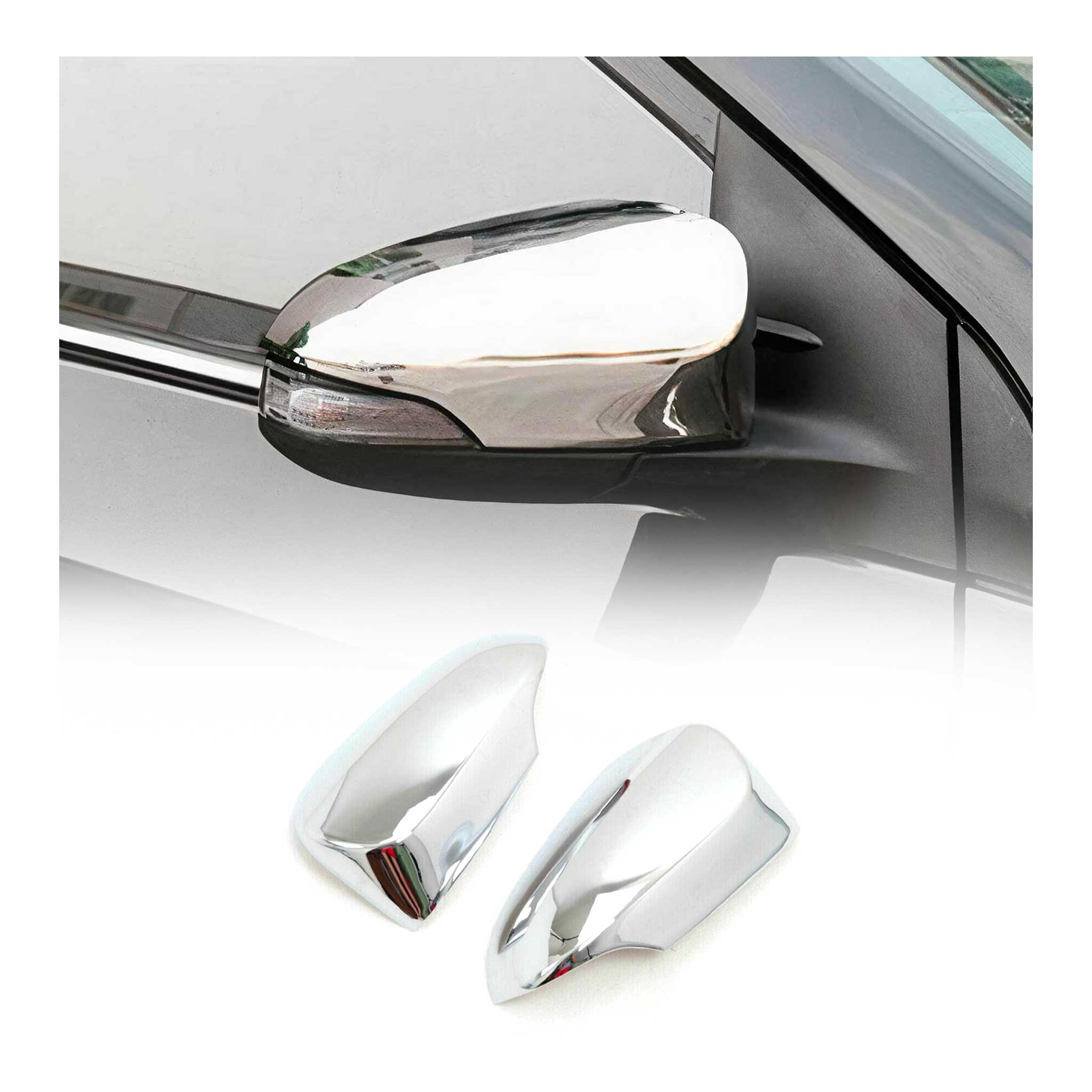 2014-2019 Toyota Corolla Side Mirror Cover Caps Chrome Silver 2 Pcs