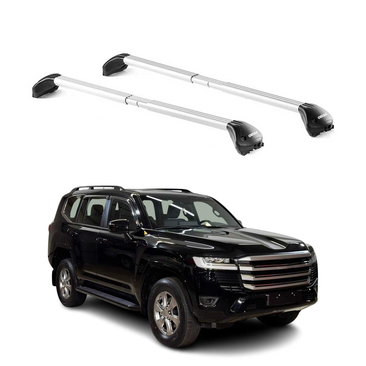 2024-2026 Toyota Land Cruiser J250 Roof Rack Cross Bars Carrier Silver
