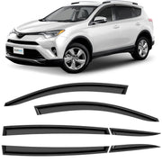 Clim Art Wind Deflectors for Toyota RAV4 2013-2018 Tape-On Dark Smoke 6Pcs