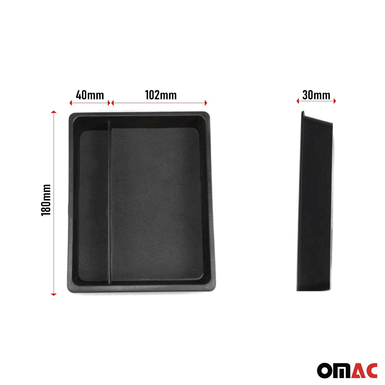 2012-2017 VW Tiguan Center Console Armrest Storage Tray Black 1Pc