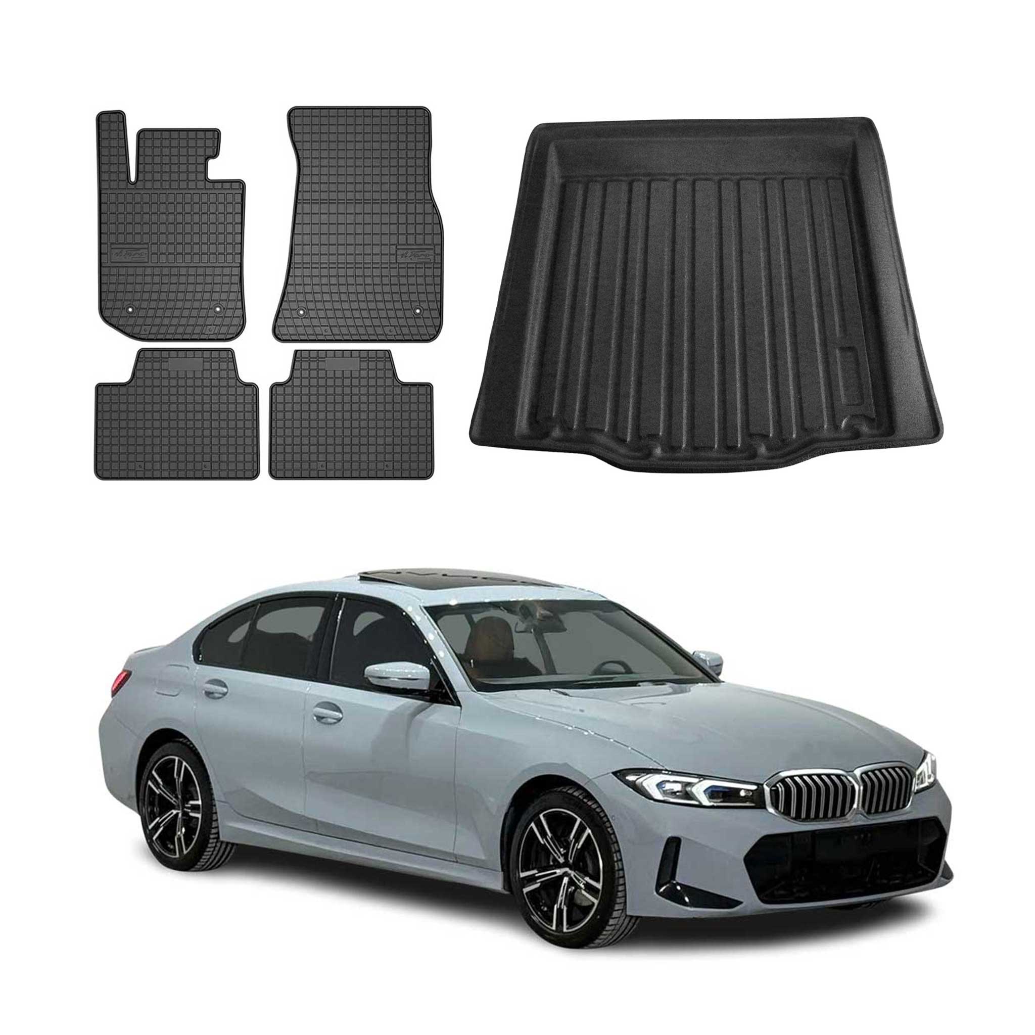 2021-2026 BMW 3 Series G20 Sedan 2019-2026 / M3 G80 Floor Mats & Cargo Liner Full Set All Weather