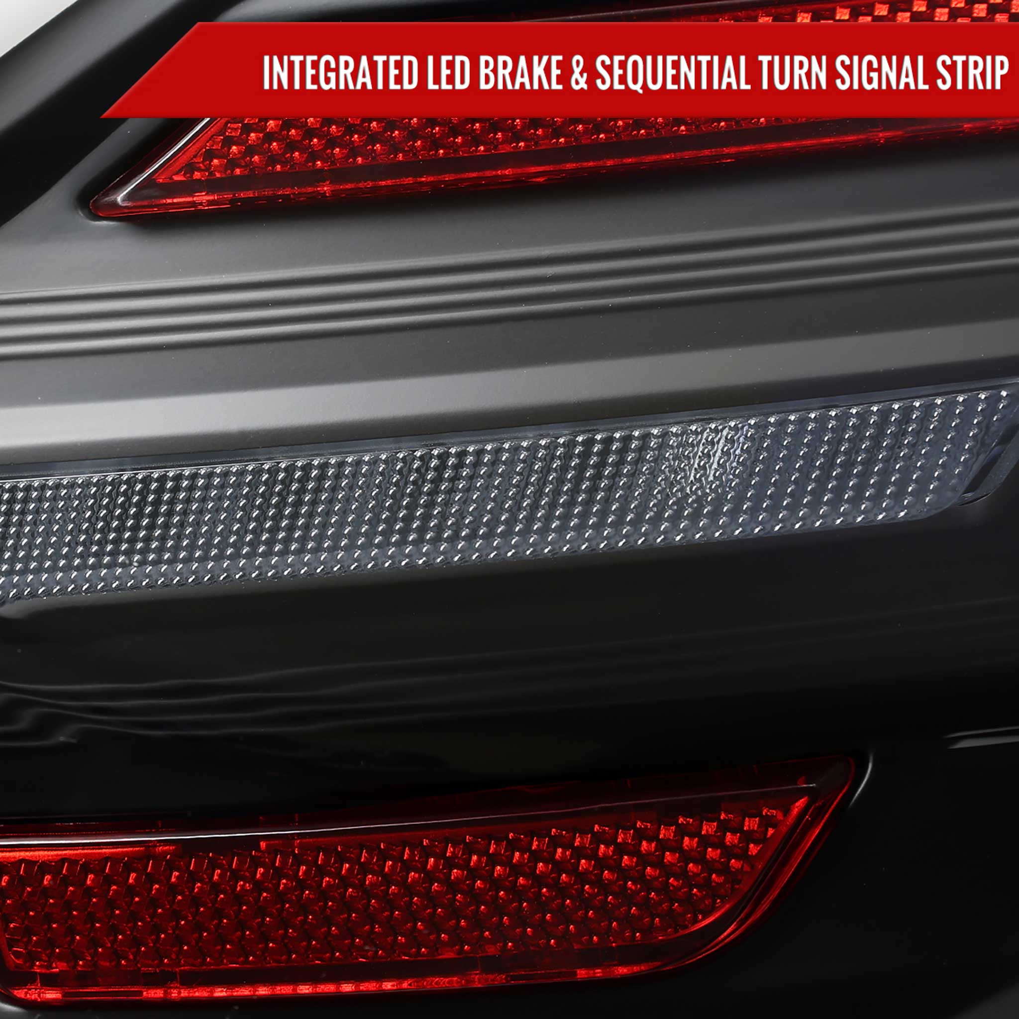 For Subaru WRX STi 015-2021 LED Tail Light Sequential Turn Signal Matte Black Clear Brake Reverse