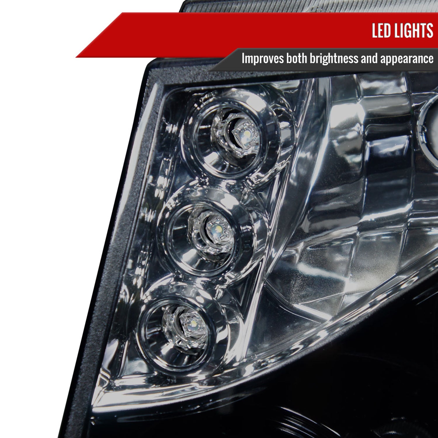 2007-2013 Chevy Avalanche/ 07-2014 Tahoe Suburban Dual Halo Headlights Smoke