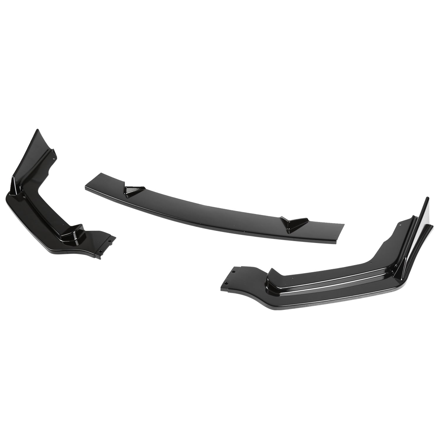 2014-2018 Infiniti Q50 Sport Glossy Black Polypropylene 3Pcs Bumper Lip