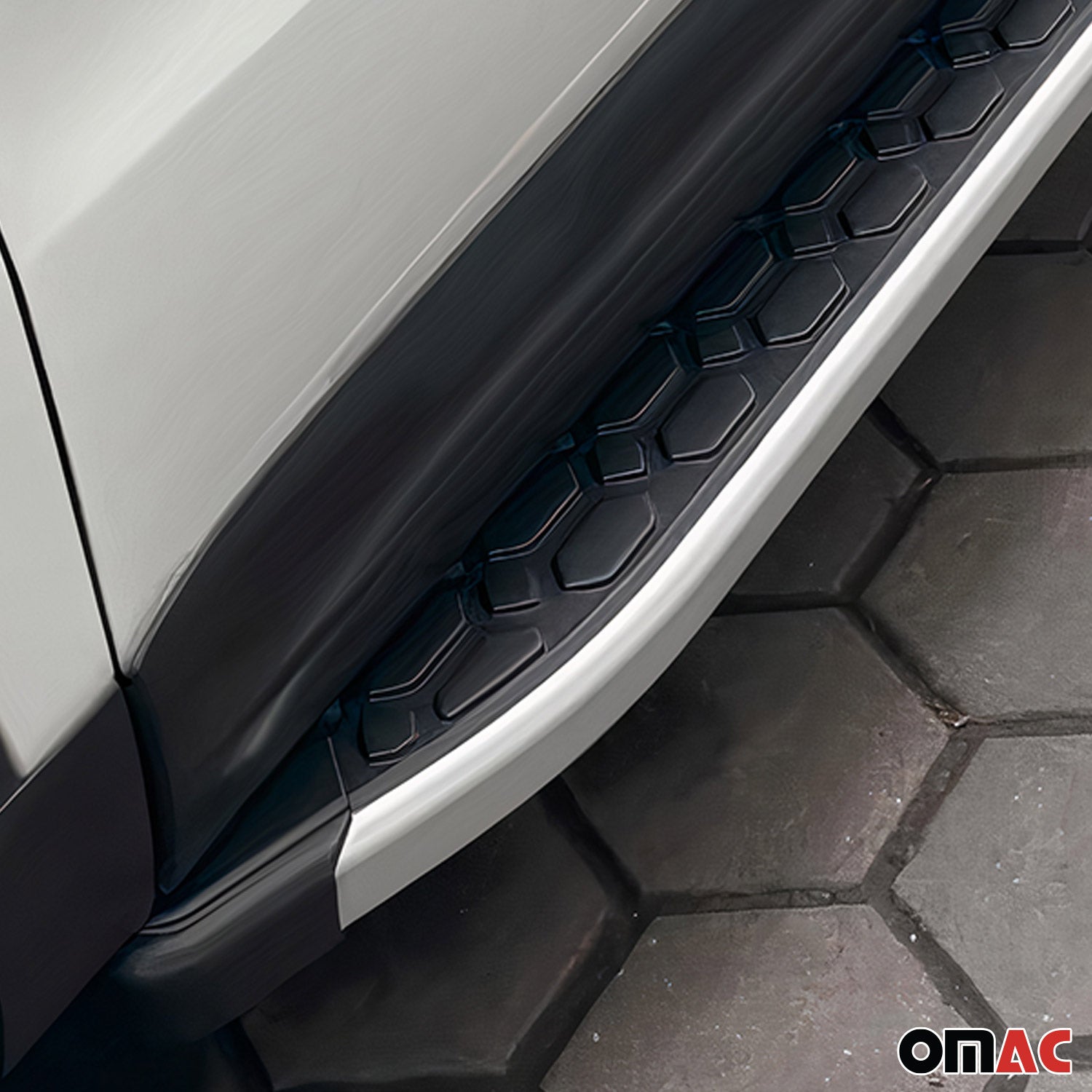 Side Step Running Board for Volkswagen Tiguan 2018-2024 Steel Gray Black 2x