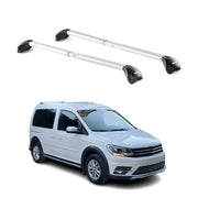Roof Rack Cross Bars Luggage Carrier for VW Caddy 2015-2020 Alu Silver Grey 2Pcs