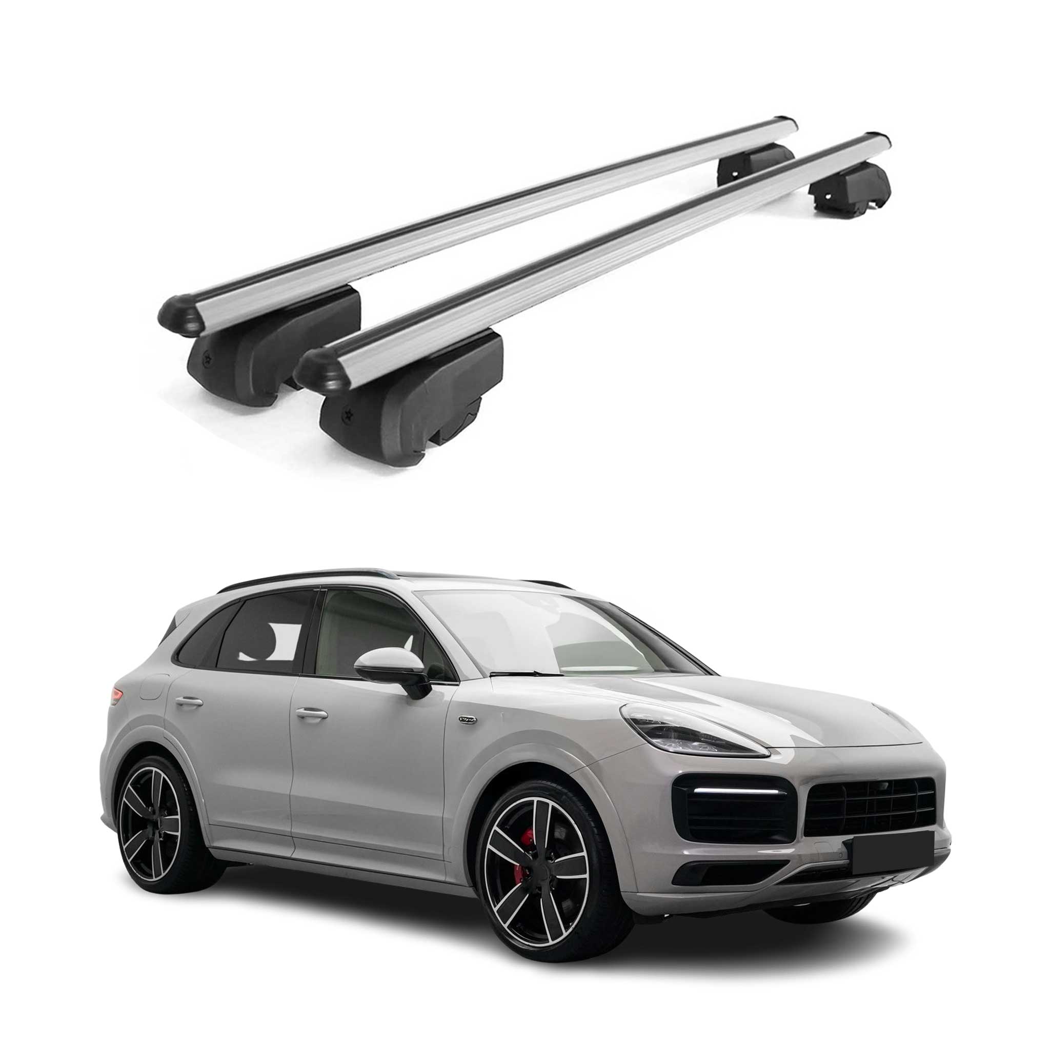 2019-2026 Porsche Cayenne Roof Rack Cross Bars Silver