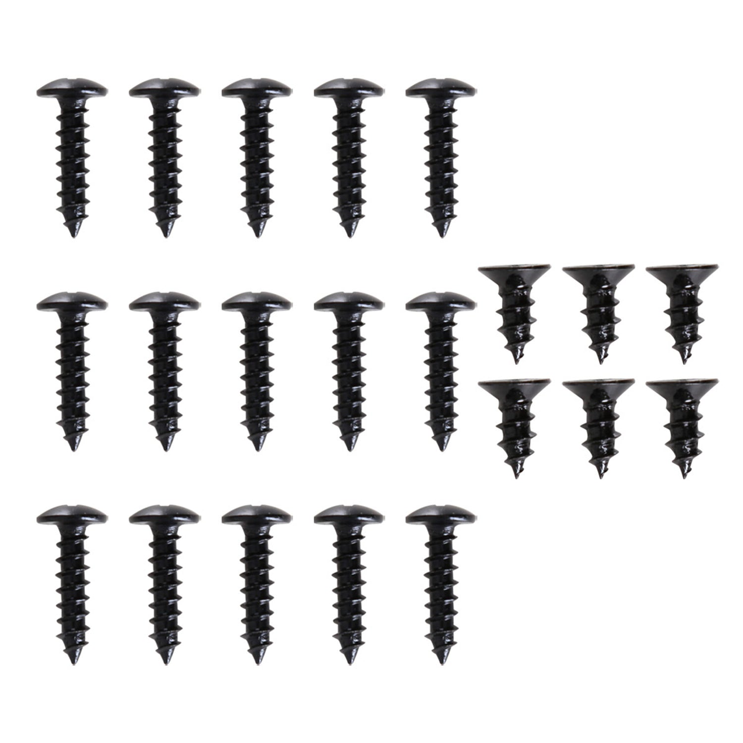 Universal Glossy Black Polypropylene 3Pcs Bumper Lip Spoiler Splitter Set