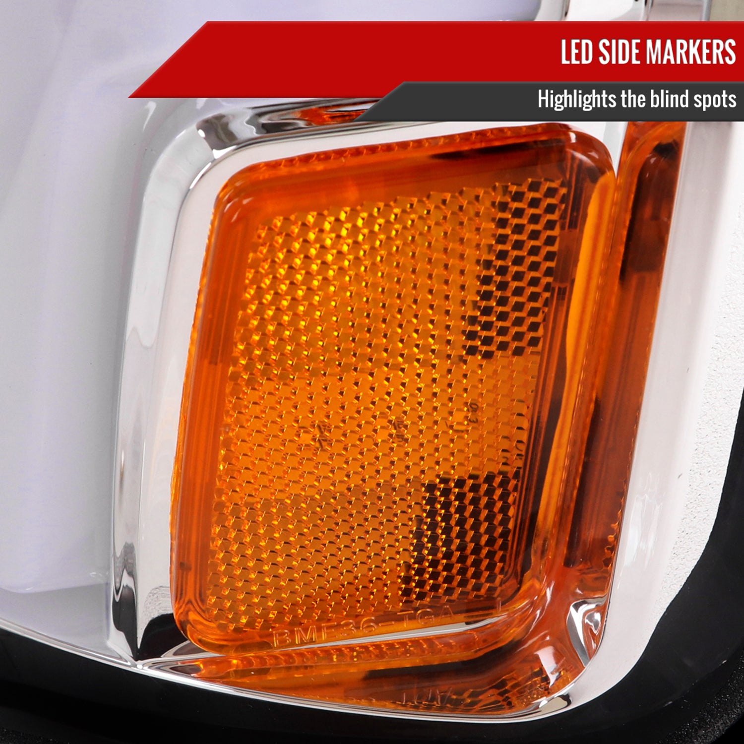 2015-2019 Chevy Silverado 2500HD/3500HD LED Signal Projector Headlights Chrome