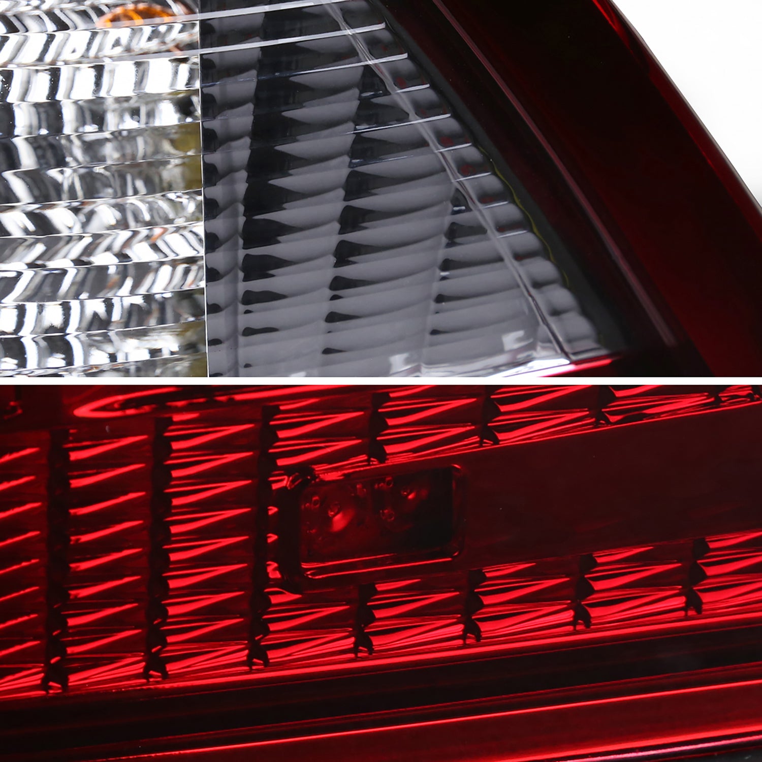 1998-2005 Mercedes Benz W163 M Class LED Tail Lights Chrome/Red Clear Lens