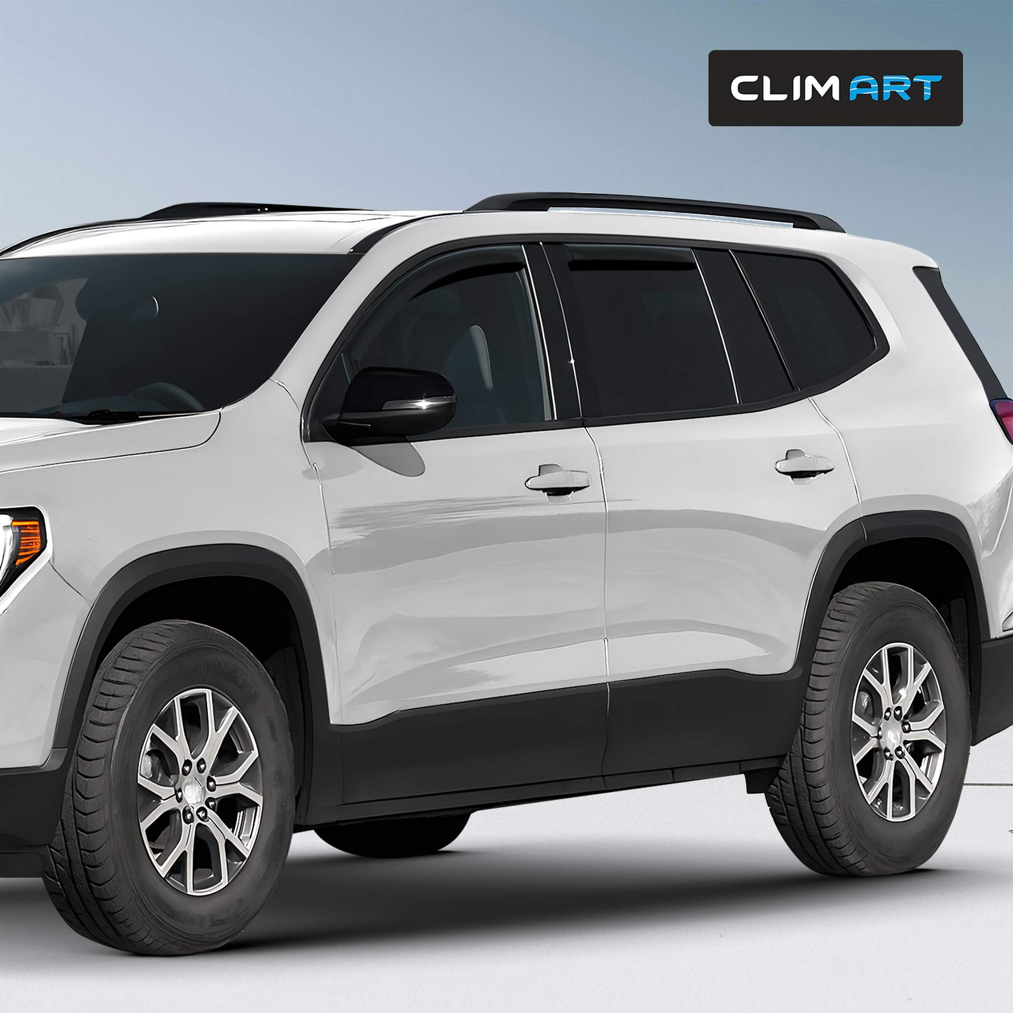 Clim Art Wind Deflectors for GMC Acadia 2024-2026 In-channel Dark Smoke 4Pcs