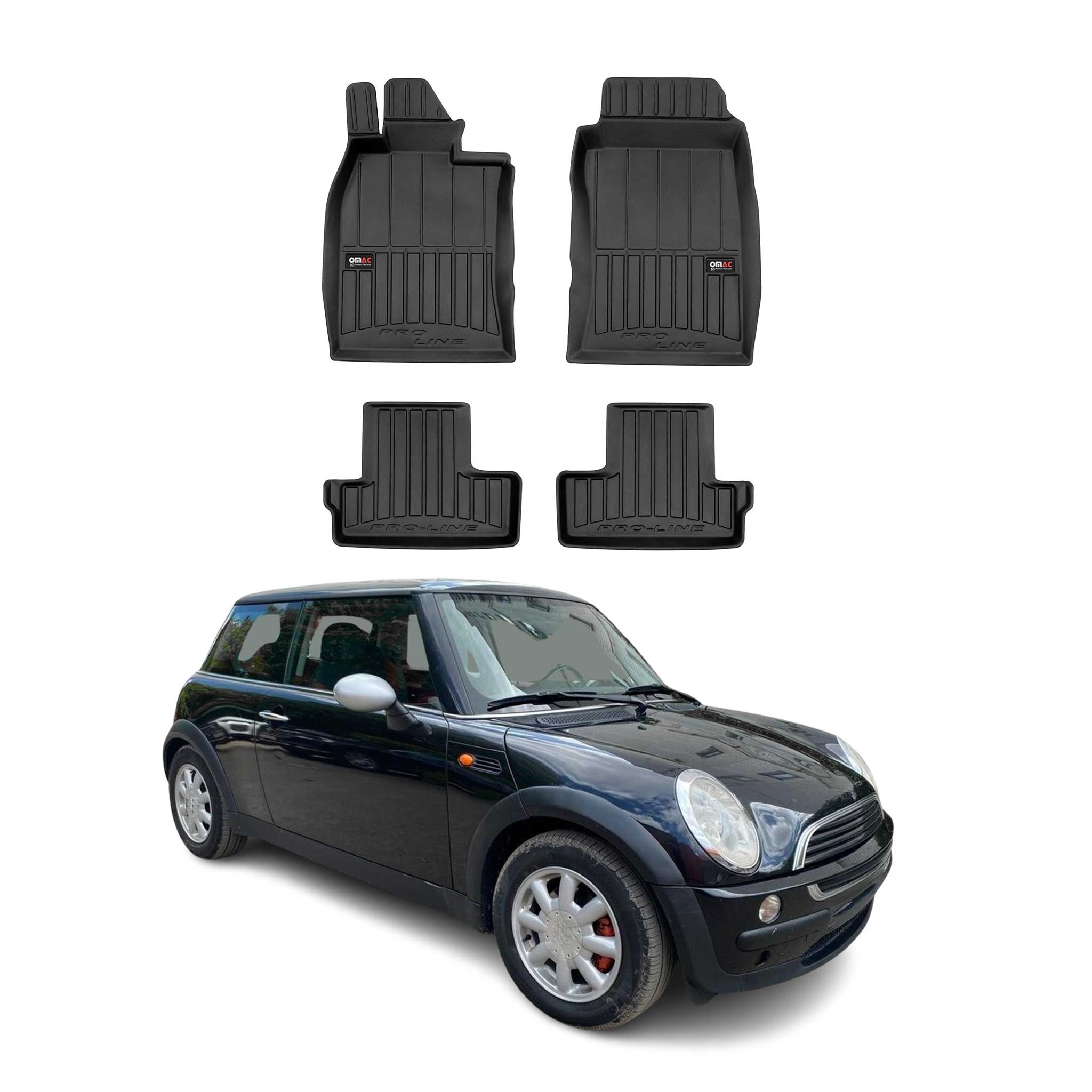2002-2008 Mini Cooper One R50 R52 R53 Premium Floor Mats Liners Full Set All Weather Heavy Duty