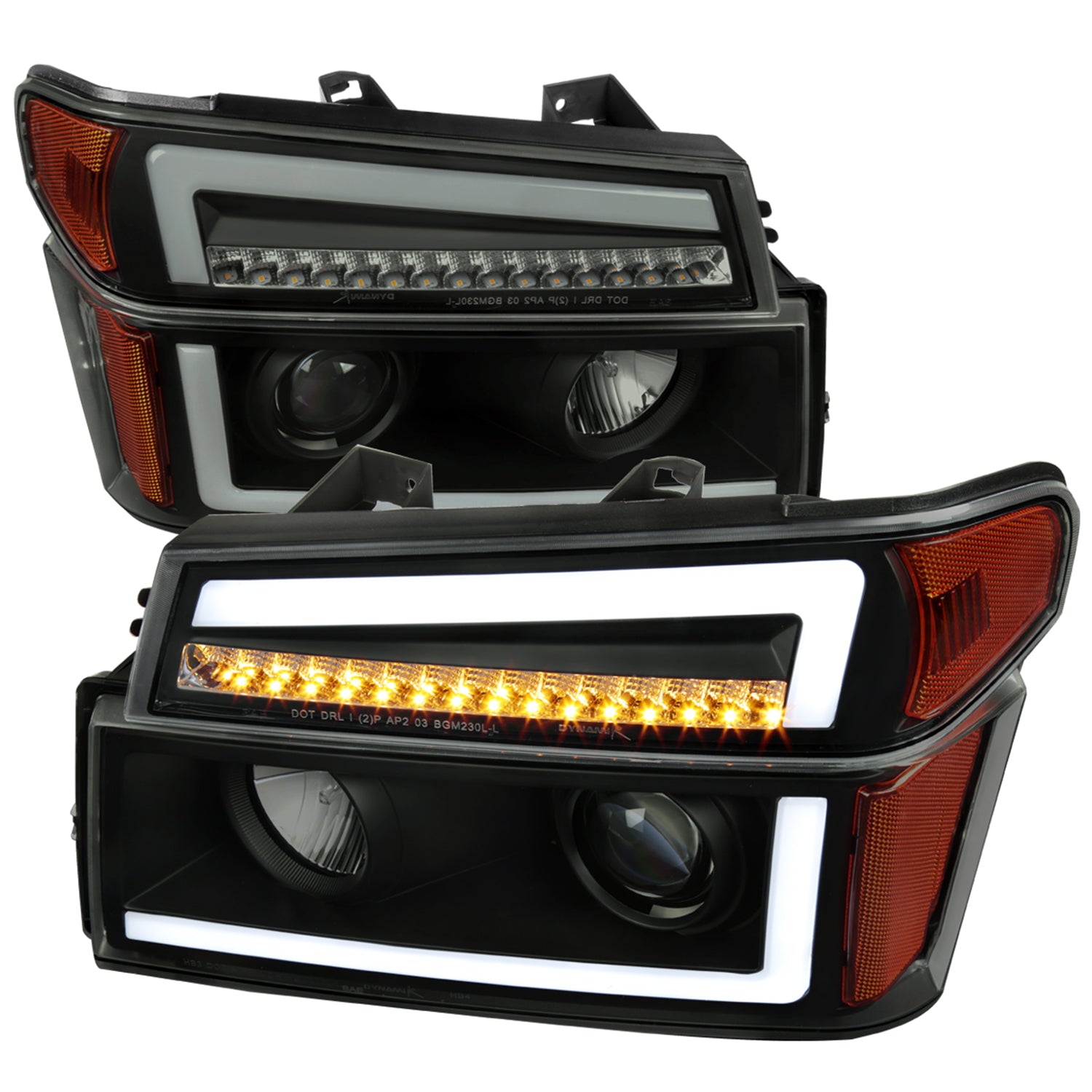 2004-2012 Chevy Colorado/GMC Canyon LED Headlights&Corner Lamp Smoke
