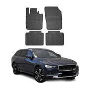 2017-2021 Volvo V90 Floor Mats Liners Full Set All Weather Rubber Black