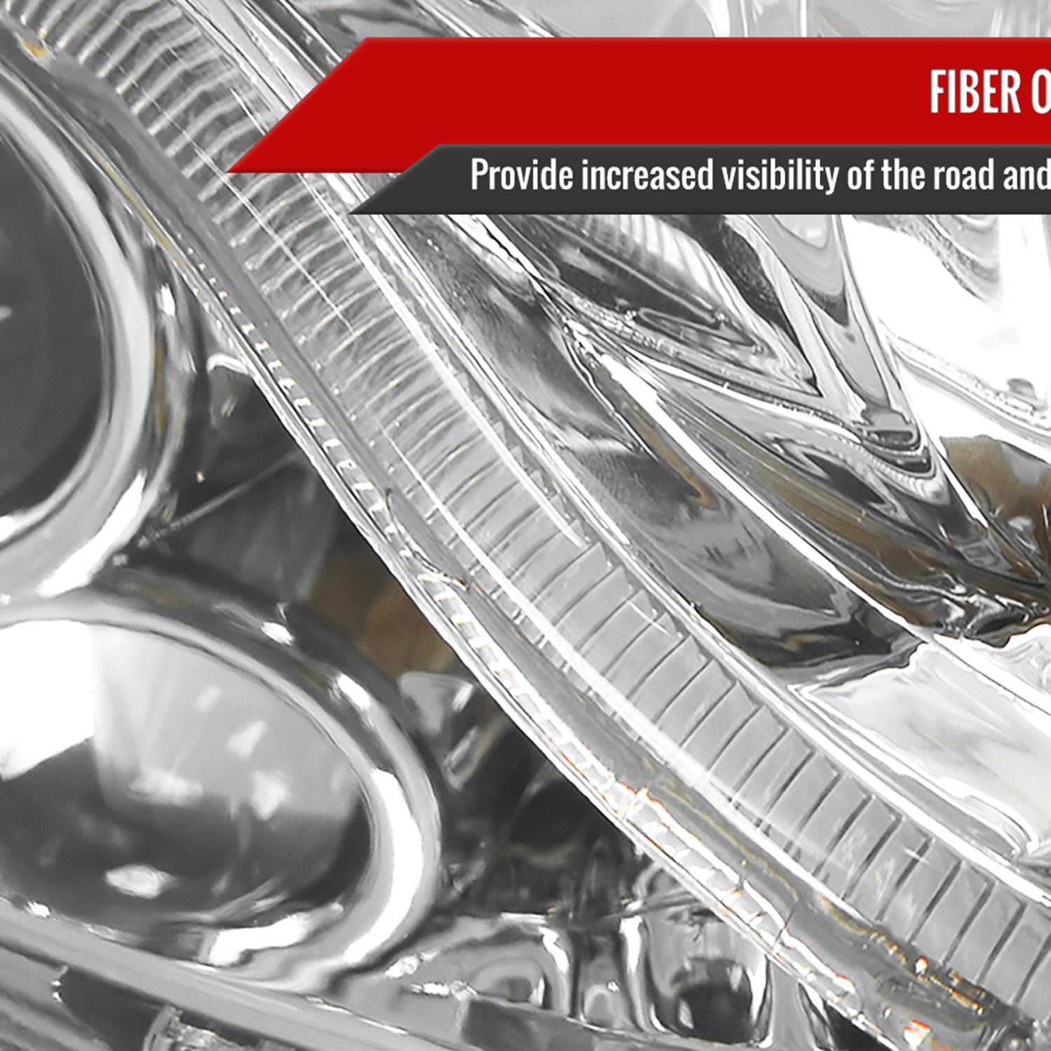 2006-2011 Honda Civic Coupe Projector Headlights LED Light Strips Chrome/Clear