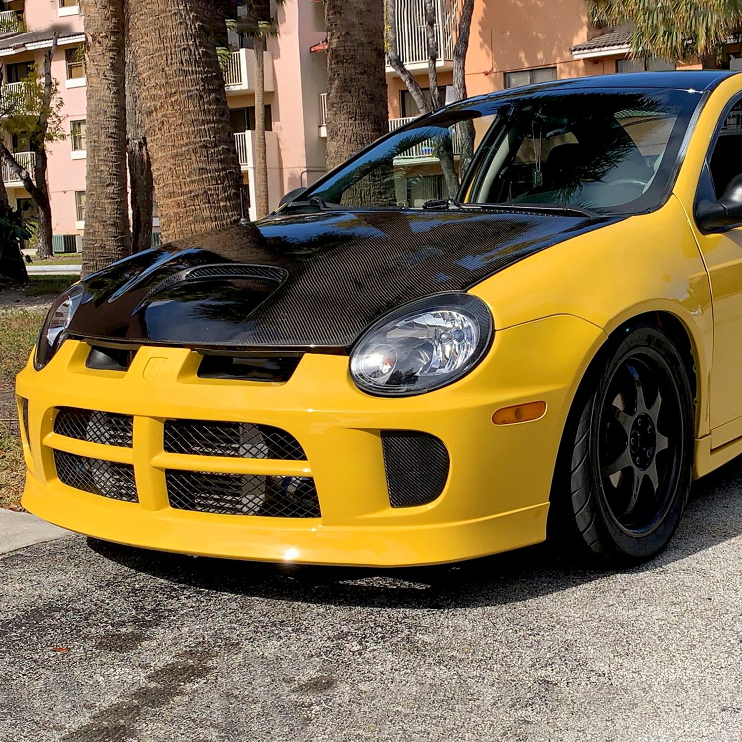 2003-2005 Dodge Neon Factory Style Headlights Matte Black Housing/Clear Lens