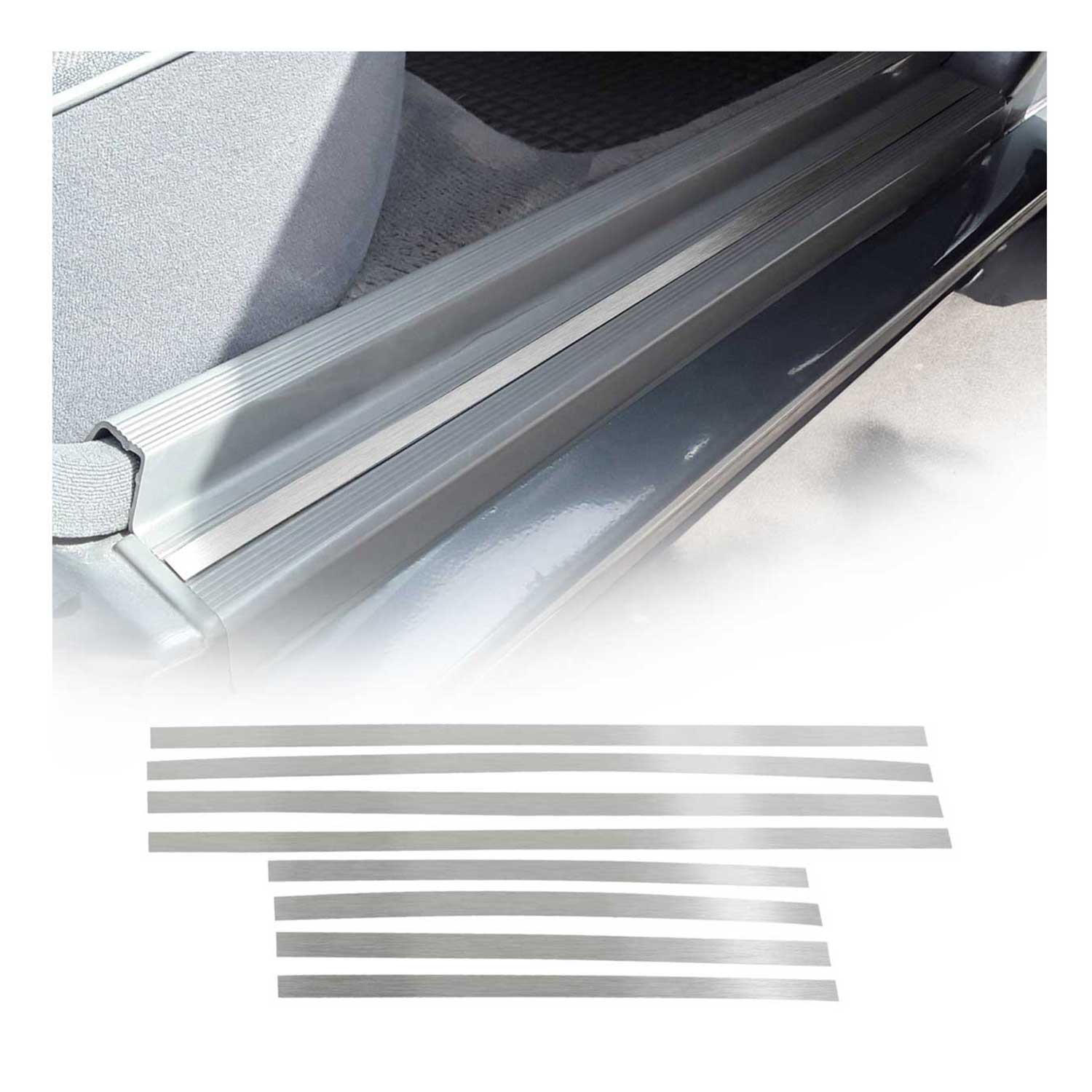 1995-2000 Mercedes C Class W202 Door Sill Scuff Plate Stainless Steel Brushed 8x