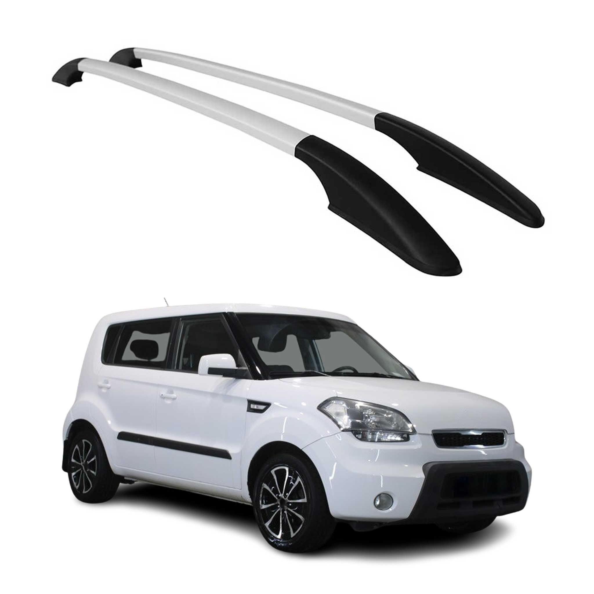 2010-2013 Kia Soul Roof Rack Rails Side Rails Silver