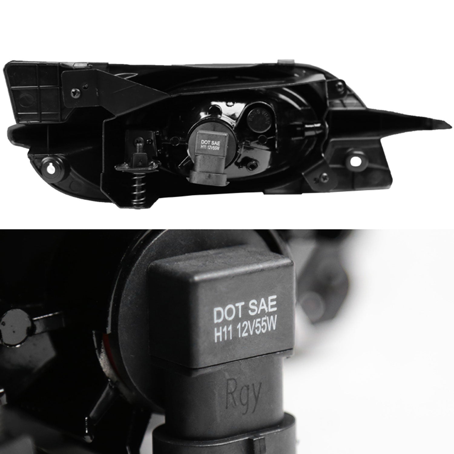 2009-2011 Honda Civic Coupe H11 Fog Lights Kit Chrome Housing/Smoke Lens