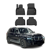 2019-2025 BMW X7 G07 Premium Floor Mats Liners Full Set All Weather Heavy Duty Black