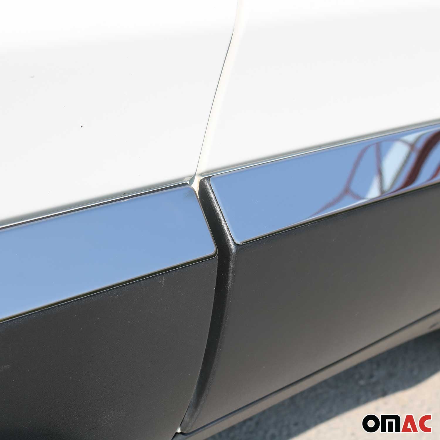 2019-2024 Jeep Renegade Side Door Molding Trim Skirt Garnish Steel Silver 4x