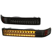 1998-2004 Chevy S10/ GMC Sonoma LED Bumper Lights Chrome Housing/Smoke Lens