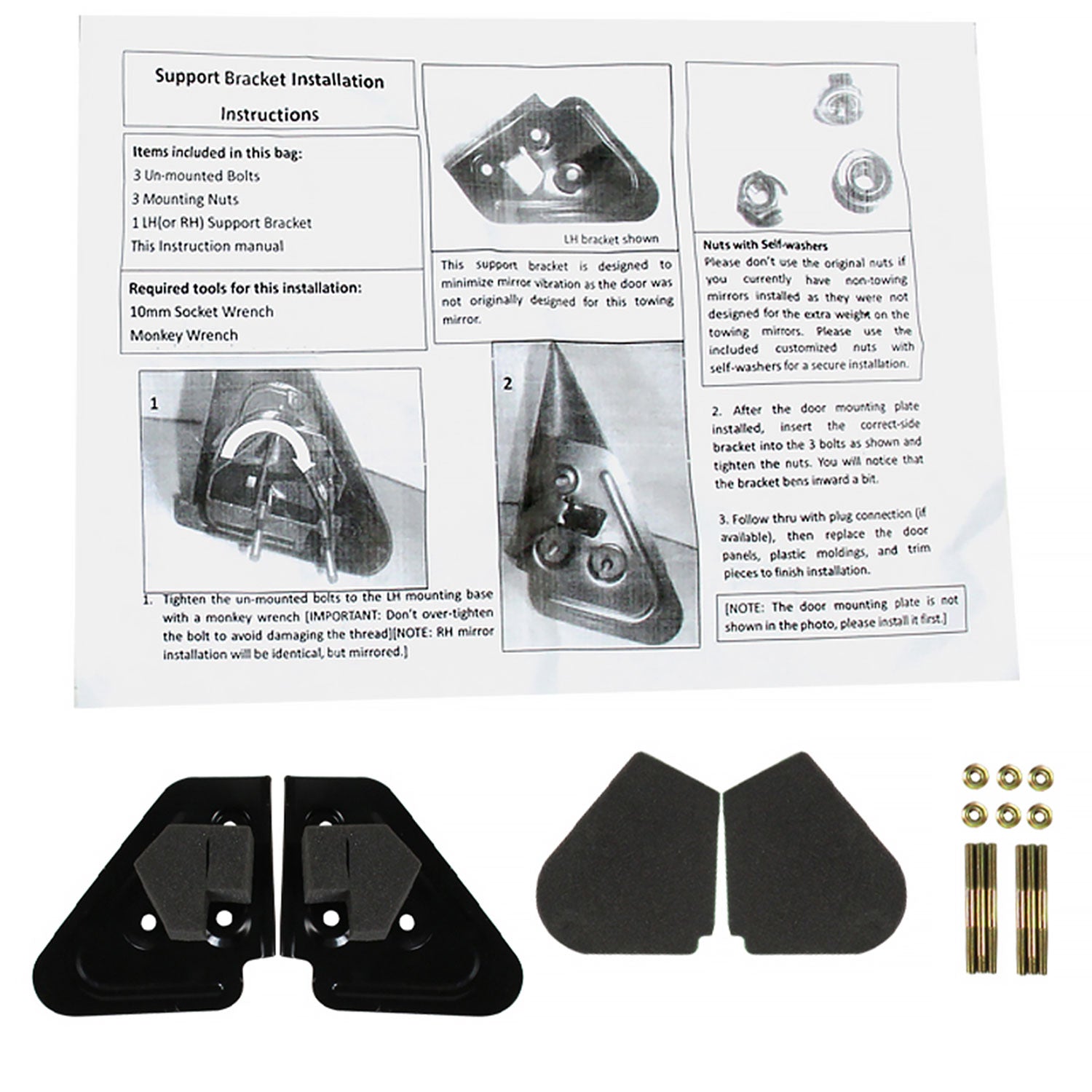 1994-1997 Dodge RAM Power Adjustable Manual Fold & Extendable Towing Mirrors