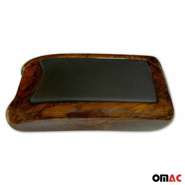 Genuine Wood Wurzel Leather Armrest Cover for Mercedes C Class W203 2001-2007