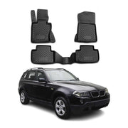 2004-2010 BMW X3 E83 Floor Mats Liners Full Set All Weather Black