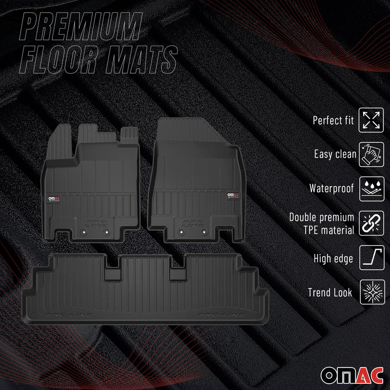 2022-2025 Nissan Pathfinder Premium Floor Mats Liners Full Set All Weather Heavy Duty