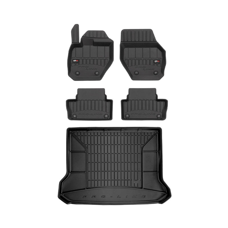 2010-2017 Volvo XC60 Premium Floor Mats & Cargo Liner Full Set All Weather Heavy Duty Black