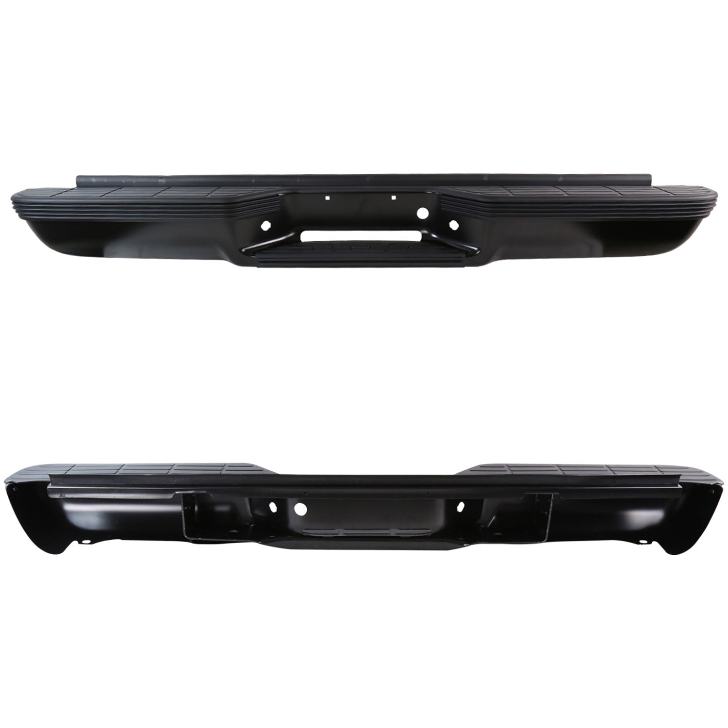 1988-2000 Chevy GMC 1500/2500/3500 Black Steel Replacement Rear Step Bumper
