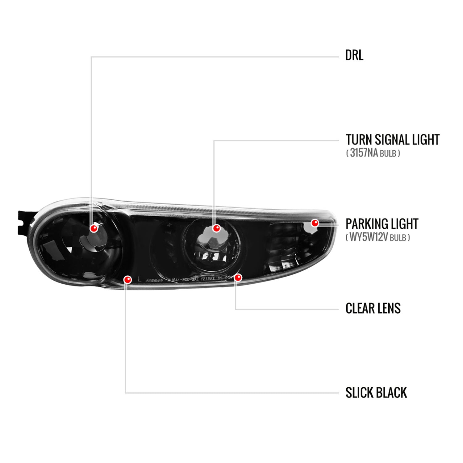 2001-2006 GMC Yukon / XL Denali/02-2006 Sierra Denali Dual Halo Headlights Black
