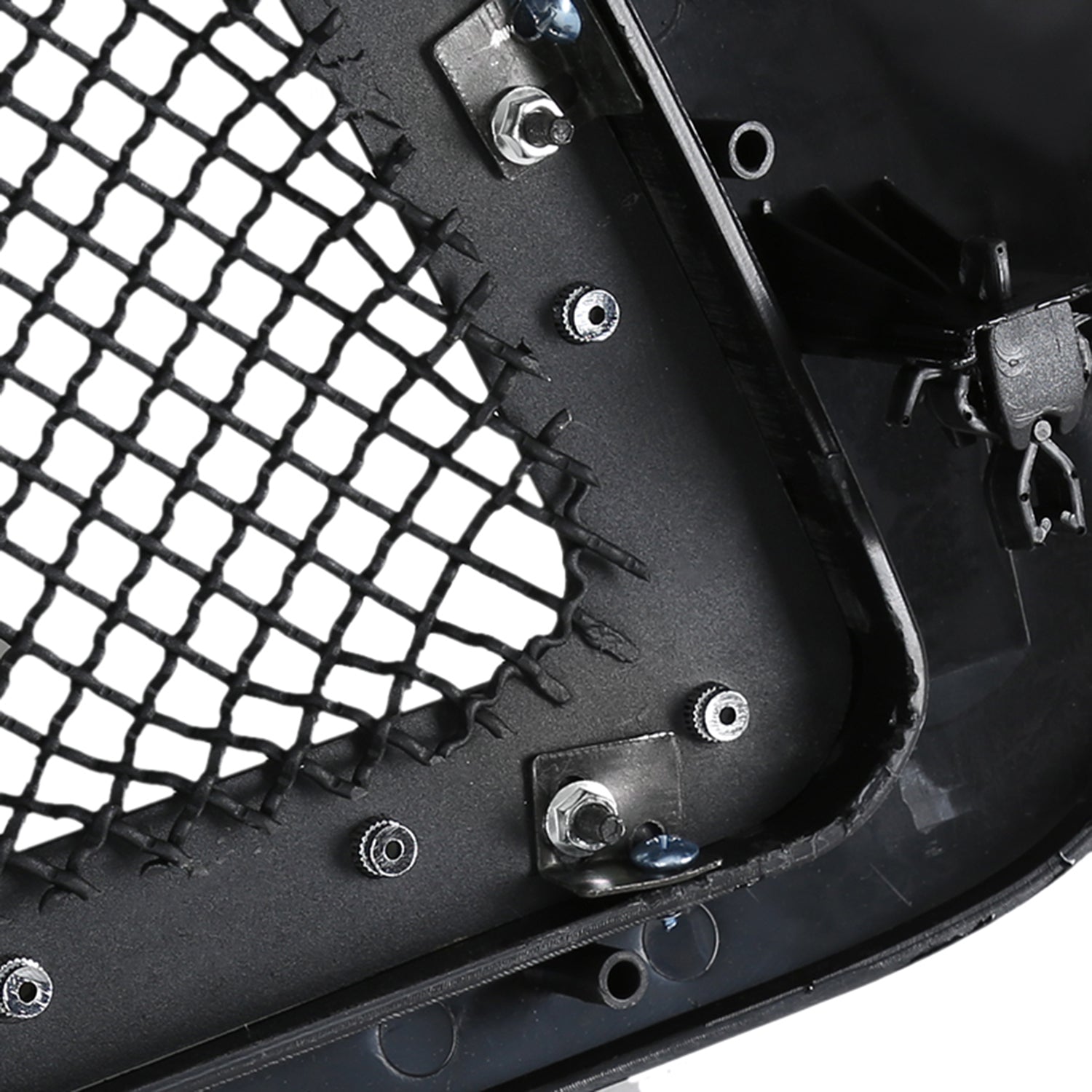 2005-2011 Toyota Tacoma Glossy Black ABS Rivet Style Grille w/ S.Steel Mesh