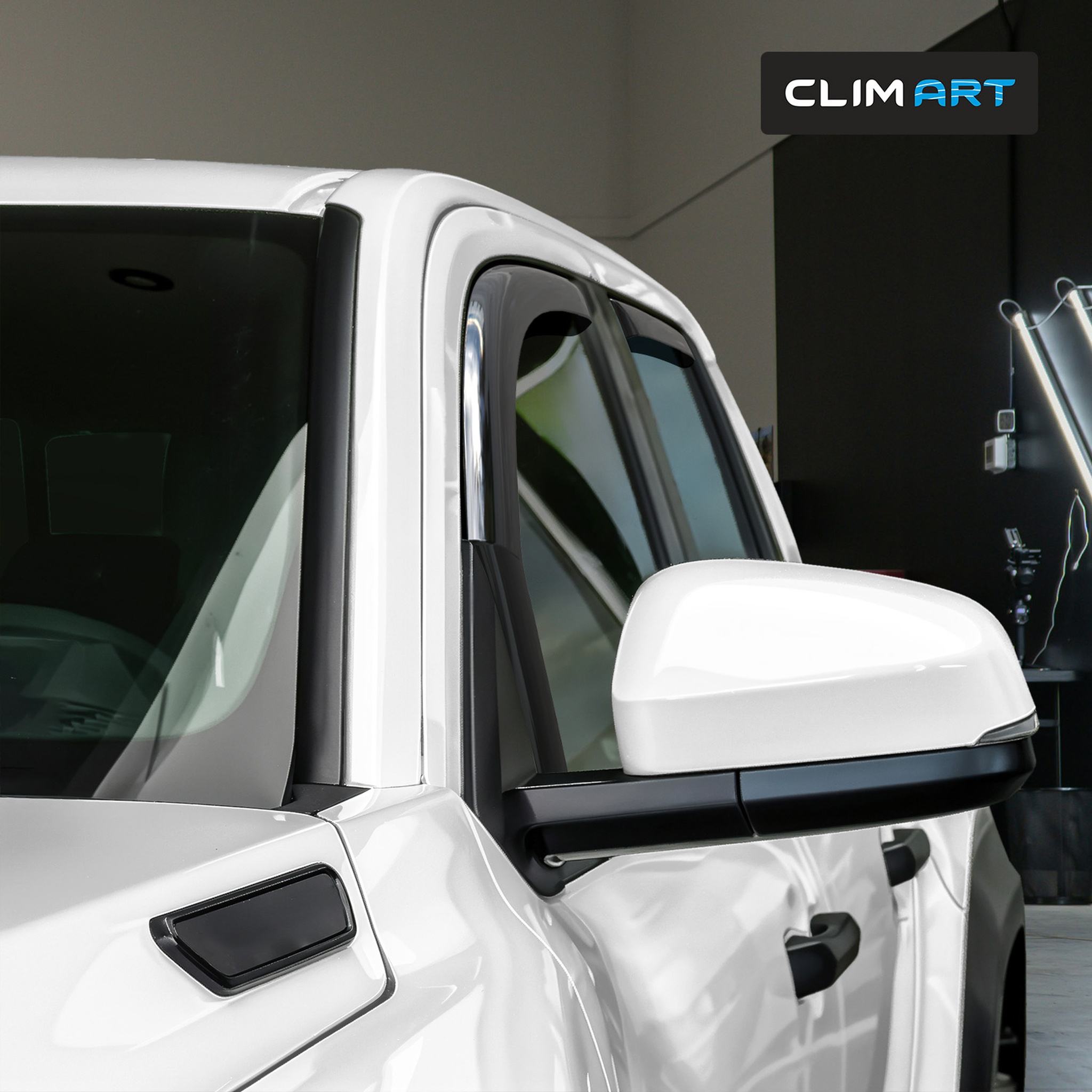 Clim Art Wind Deflectors for Toyota Tacoma Double Cab 2024-2026 Smoke Dark 4Pcs